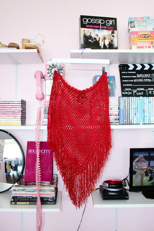 Red Say What Poncho