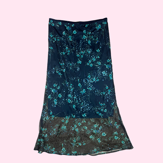 2000s Glitter Midi Skirt