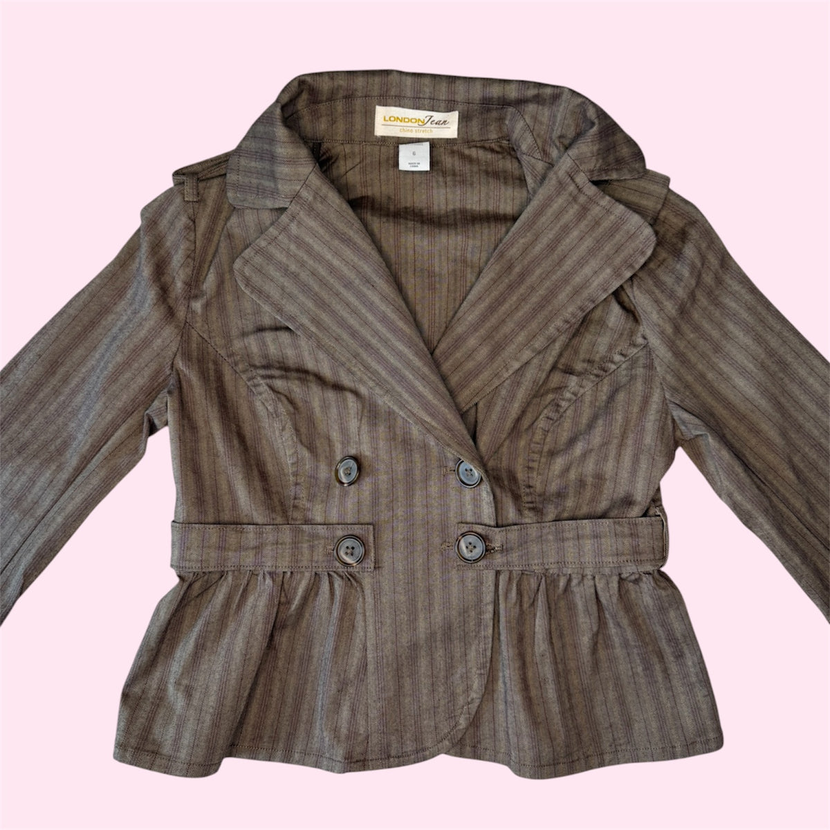 Brown Striped Jacket