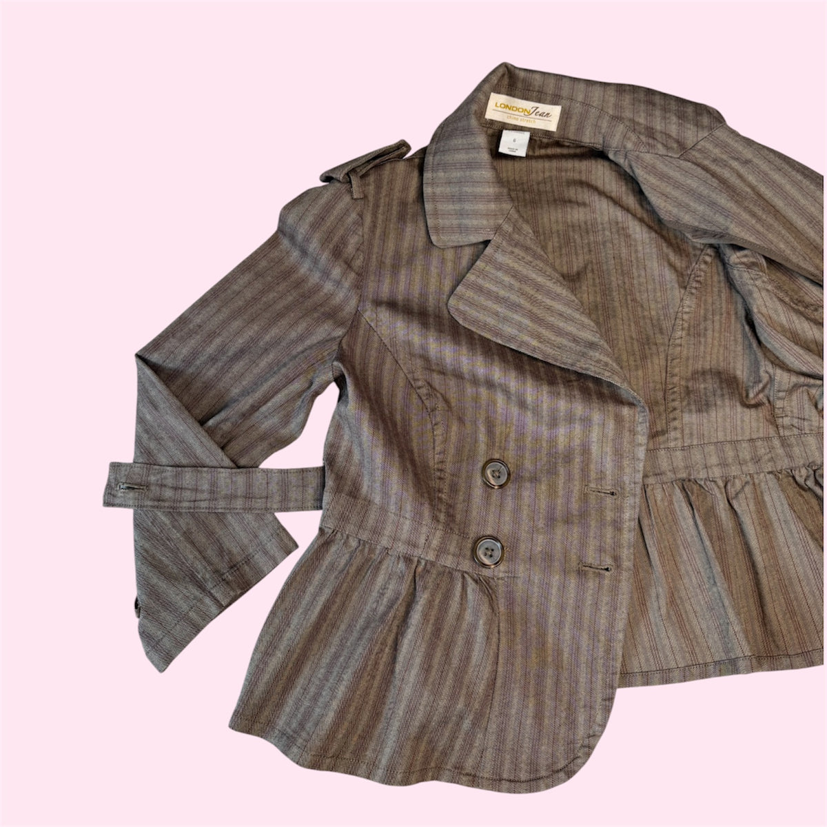 Brown Striped Jacket
