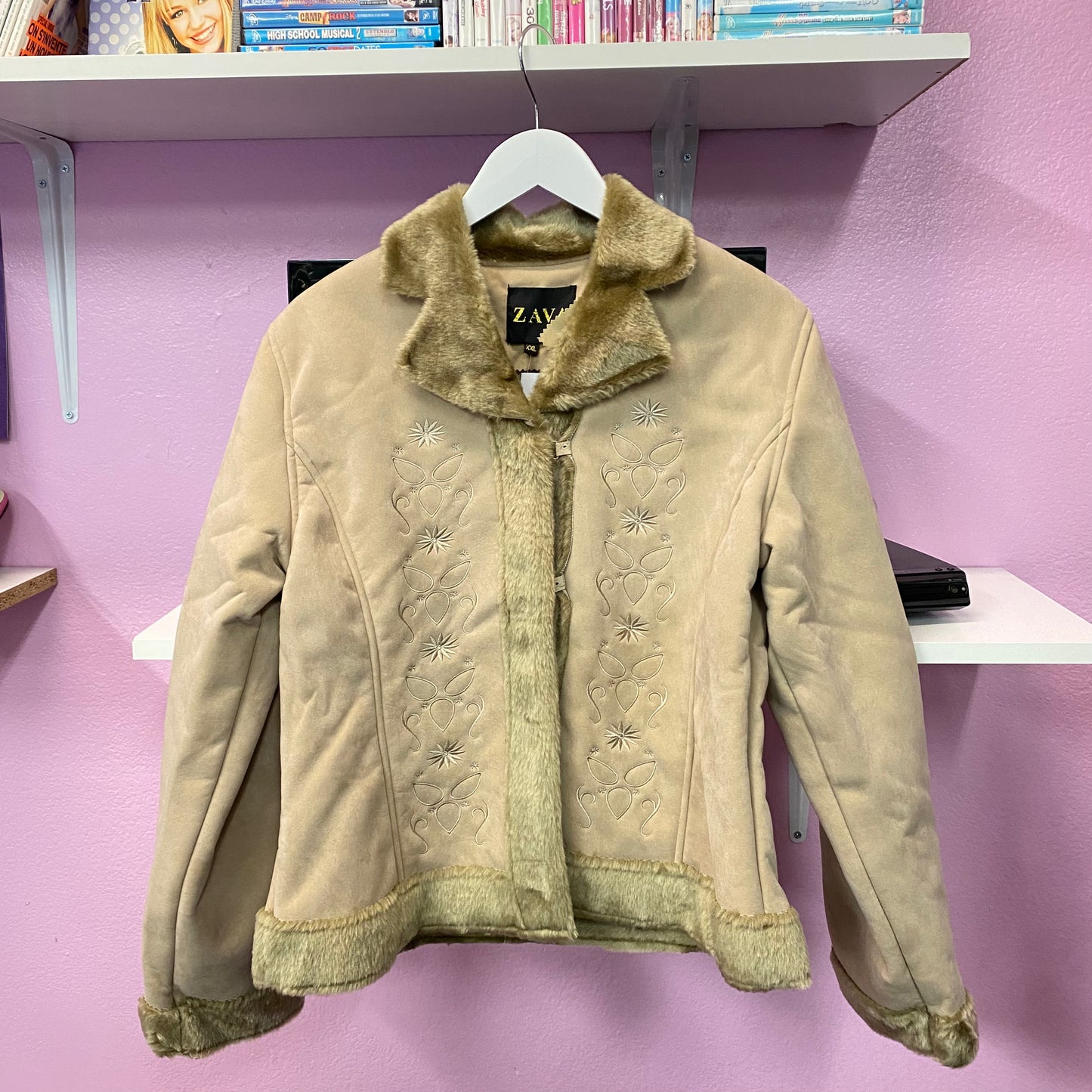 Tan Deadstock Embroidered Coat