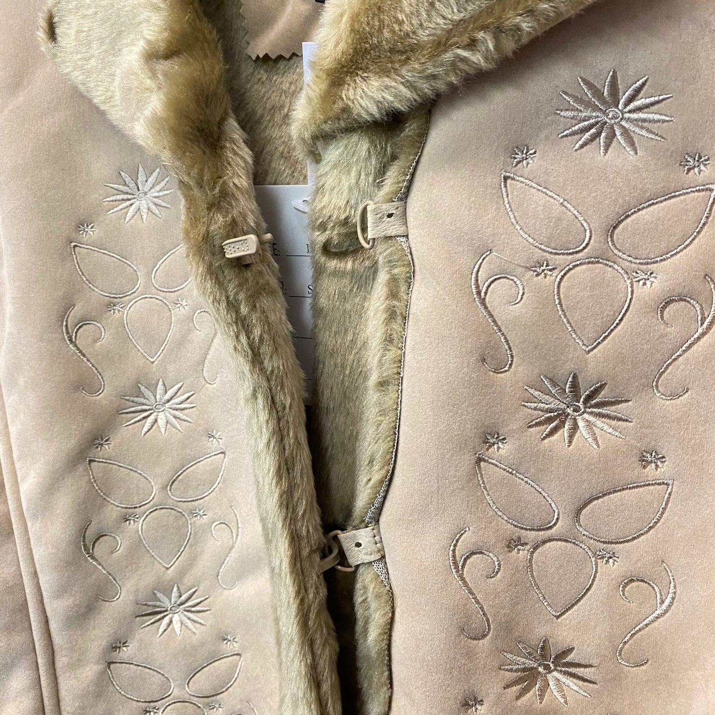 Tan Deadstock Embroidered Coat